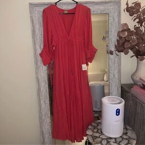 NWT Free People Just Like Paradise Maxi Coral Size: XS